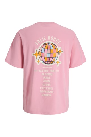 Biologisch Katoenen T-shirt La Folie Douce - Roze