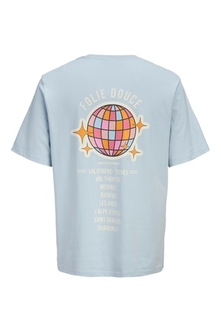 Biologisch Katoenen T-shirt La Folie Douce - Hemelsblauw