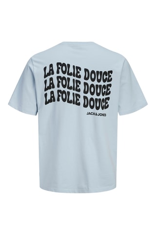Biologisch Katoenen T-shirt La Folie Douce - Hemelsblauw