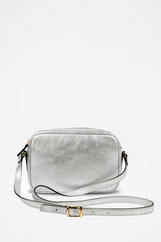 Sac bandoulière en cuir Arata - Argenté
