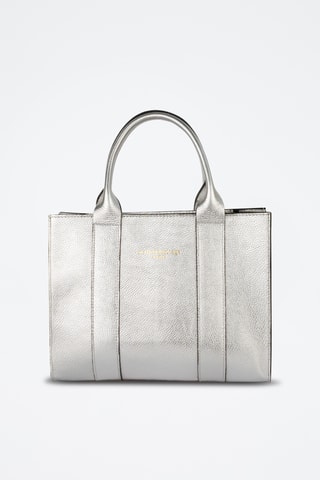 Sac à main en cuir Noma - Argenté