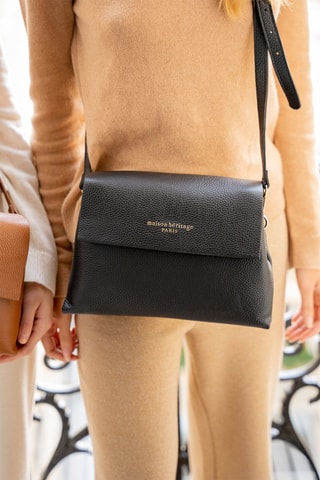 Sac bandoulière en cuir Vaya - Noir