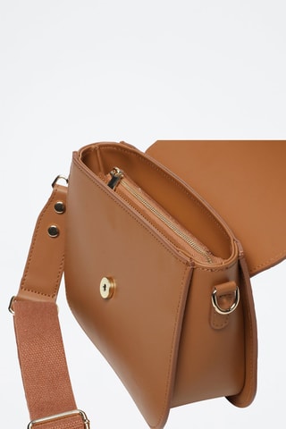 Sac bandoulière en cuir Monica - Camel