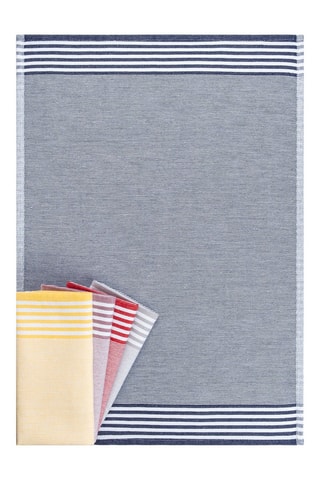 5 strofinacci rettangolari - Navy e giallo - 50 x 70 cm