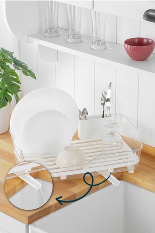 Scolapiatti in plastica senza BPA - Trasparente