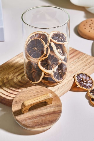 Barattolo in vetro con coperchio Akasya 15 - 15 x 10 cm