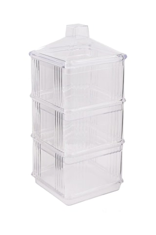 3 contenitori - 10 x 10 x 7 cm - Trasparente