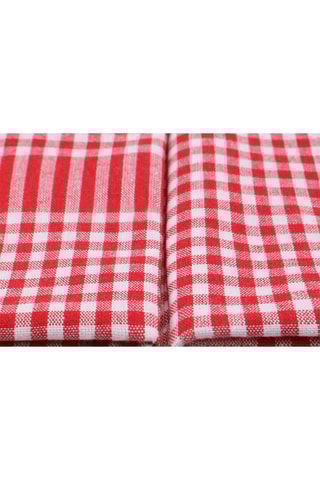 10 strofinacci - Rosso e bianco - 45 x 65 cm