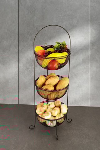 3 cesti in metallo Aleyna SM3K - Nero