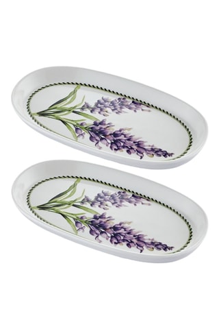 2 vassoi in ceramica - 26 x 14 x 2 cm