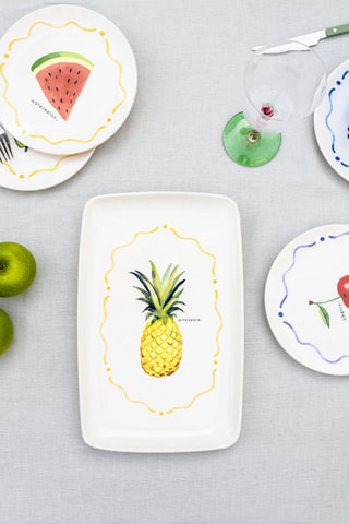 Vassoio in ceramica - 34 x 25 x 2 cm