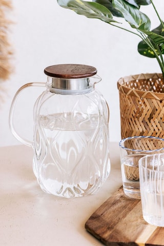 Caraffa in vetro e bambù - 2 l