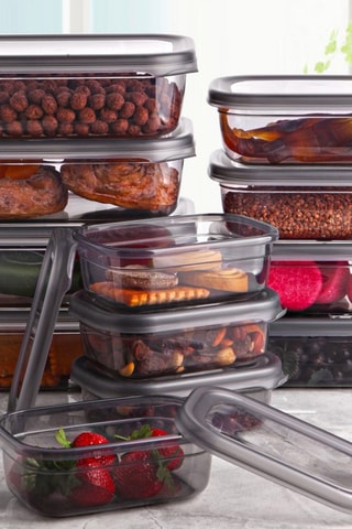 12 contenitori salvafreschezza in plastica senza BPA - 40-120 cl