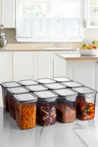 12 contenitori salvafreschezza in plastica senza BPA - 2 l