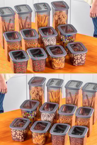 24 contenitori salvafreschezza in plastica senza BPA - 1,3/2/3,2 l