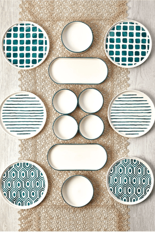 Keramisch Servies - 14-delig