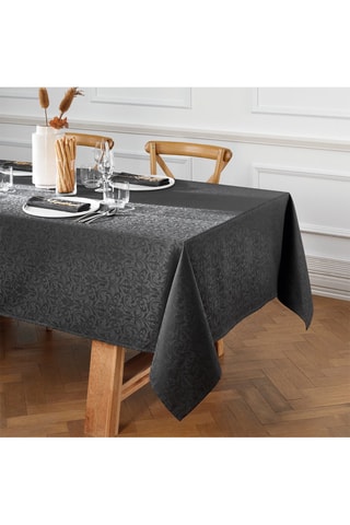 Tovaglia rettangolare Jacquard Fleurette - 170 x 250 cm - Grigio scuro