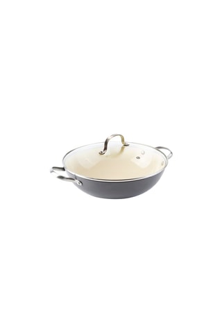 Wok in ghisa smaltata - 
30 cm
