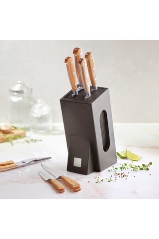 Ceppo coltelli in legno hevea - Nero