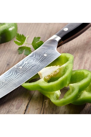 3 coltelli in acciaio inossidabile e legno