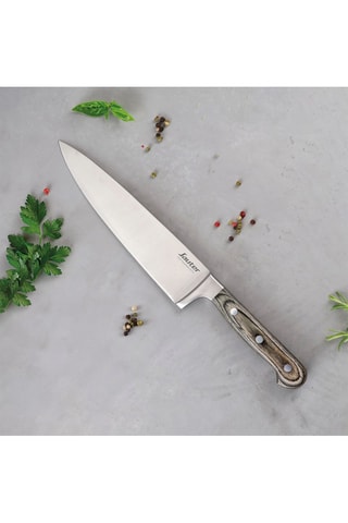 7 coltelli in acciaio inossidabile con manico in legno