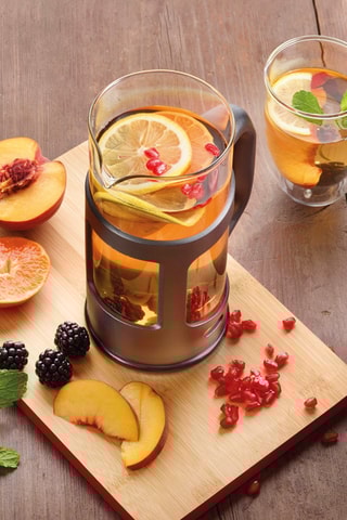 Caffettiera a stantuffo in vetro borosilicato e acciaio inossidabile - 1 l - 8 tazze