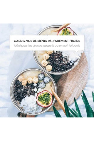 4 bicchieri frosty in porcellana e acciaio inossidabile - 12,5 cm