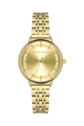 Stalen Quartz Horloge - Goudkleurig - Victoria Walls
