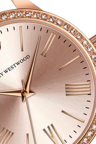 Reloj de cuarzo de acero - Rosa dorado - Emily Westwood