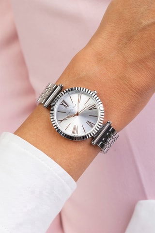 Stalen Quartz Horloge - Zilverkleurig - Victoria Walls