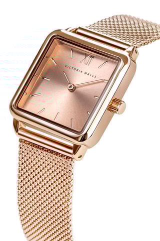 Stalen Quartz Horloge - Roségoudkleurig - Victoria Walls