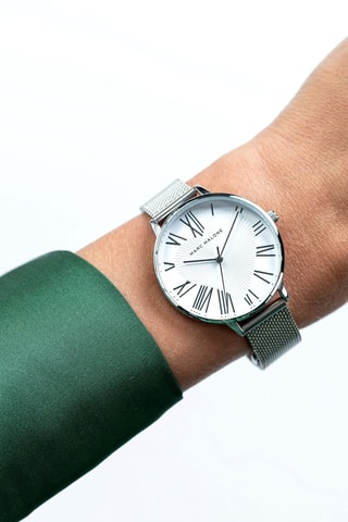 Stalen Doublé Zilver Ion Quartz Horloge Sophia - Marc Malone - Monica Monaco