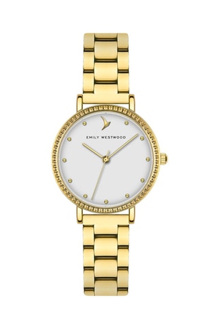 Stalen Quartz Horloge - Goudkleurig - Emily Westwood