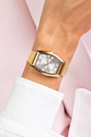 Reloj de cuarzo de acero inoxidable - Dorado y gris - Emily Westwood