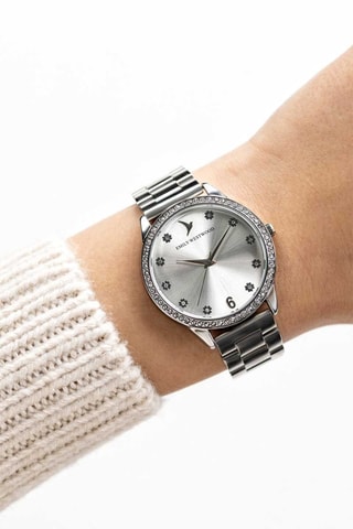 Metalen Quartz Horloge - Zilverkleurig - Emily Westwood