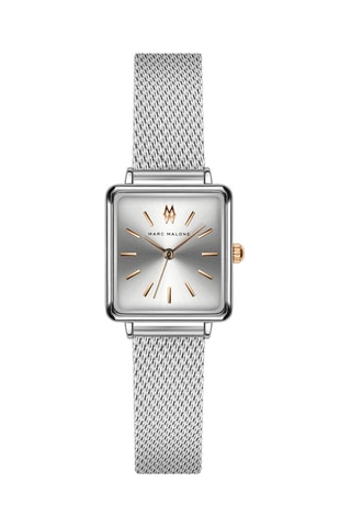 Stalen Quartz Horloge - Zilverkleurig - Marc Malone