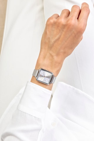 Stalen Quartz Horloge - Zilverkleurig - Marc Malone