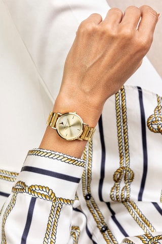 Reloj de cuarzo de acero - Dorado  - Emily Westwood