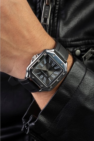 Silicone Quartz Horloge - Zwart - Marc Malone