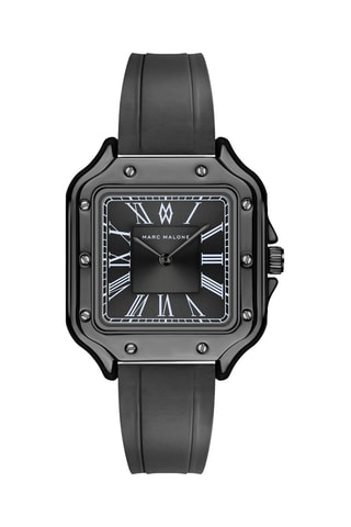 Silicone Quartz Horloge - Zwart - Marc Malone