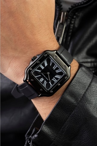 Silicone Quartz Horloge - Zwart - Marc Malone