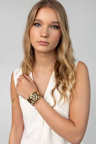 Manchetarmband - Doublé Geelgoud - Monica Monaco