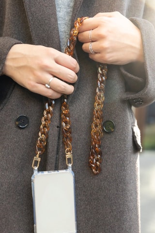 Smartphone Schouderketting - Bruin