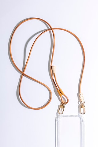 Leren Smartphone Schouderband - Bruin