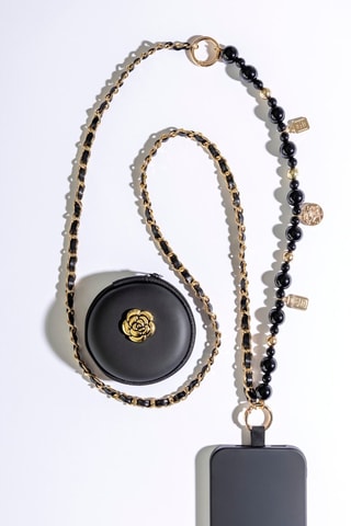 2-in-1 Smartphone Schouderketting - Zwart