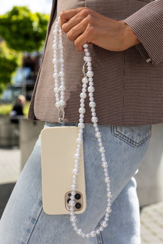 2-in-1 Smartphone Schouderketting - Wit