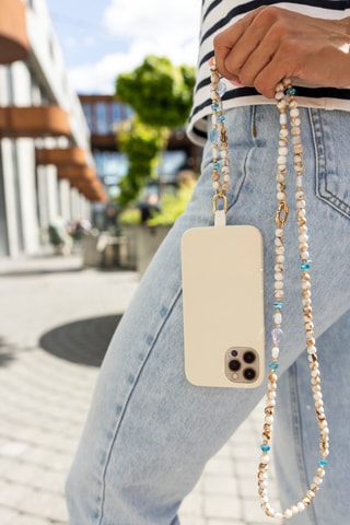 2-in-1 Smartphone Schouderketting - Beige