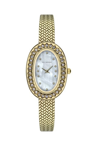 Reloj de cuarzo de acero - Dorado y blanco