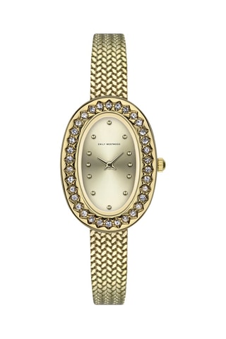 Reloj de cuarzo de acero - Dorado