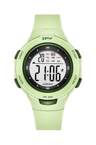 Orologio digitale al quarzo in silicone Exia - Cronometro - Verde